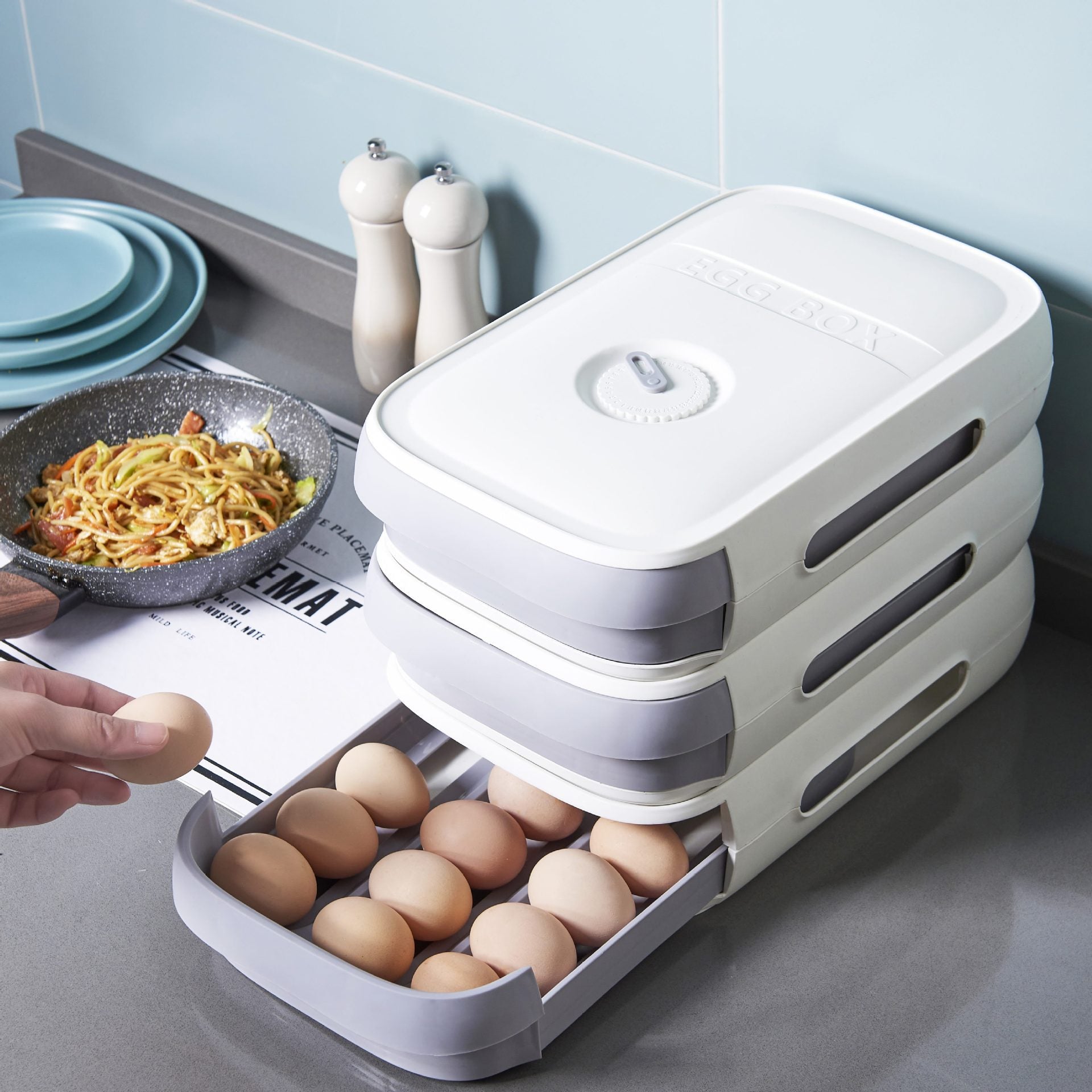 Egg Box Refrigerator Drawer | Space-Saving Organizer