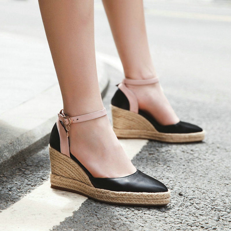 Women's Espadrille Wedge Heels | D'Orsay Pumps Summer Shoes