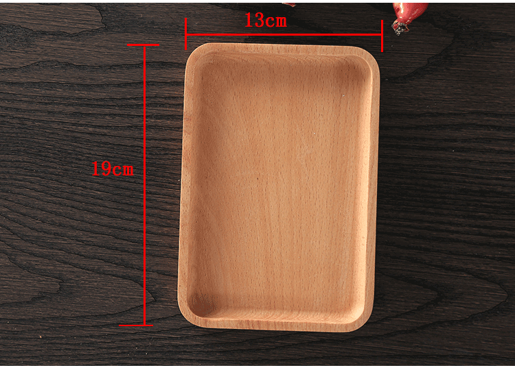 Holz Tablett rund rechteckig | Serviertablett Küche Frühstück Tee