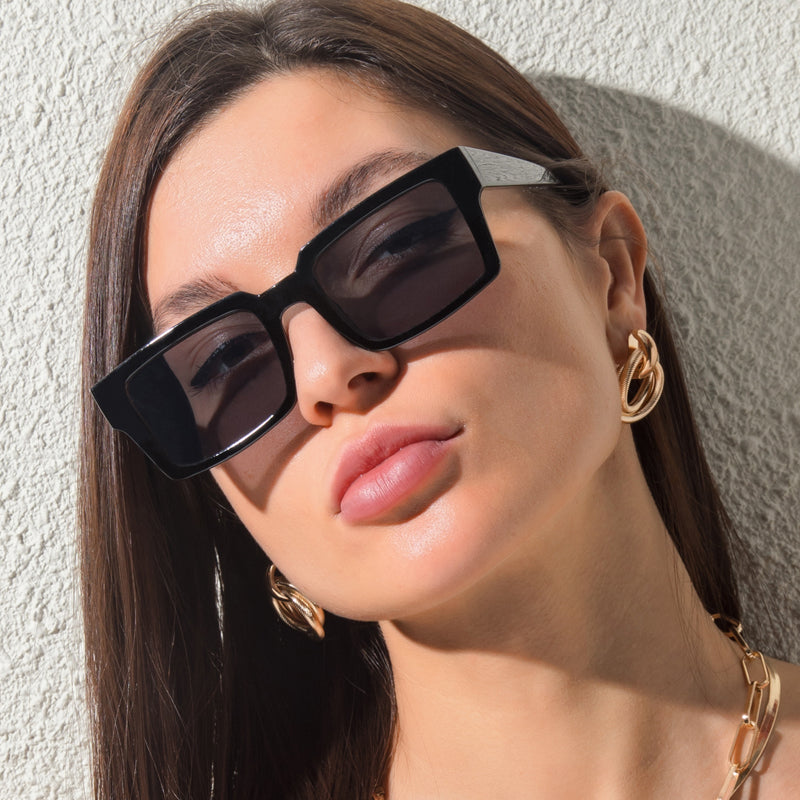 Retro Box Sonnenbrille Unisex – Eckige Vintage Fashion Brille