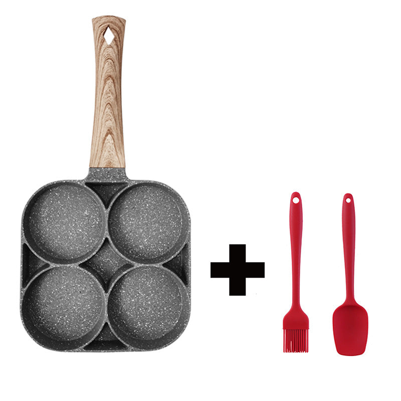 4-Section Nonstick Breakfast Pan – Egg Burger Pancake Pan