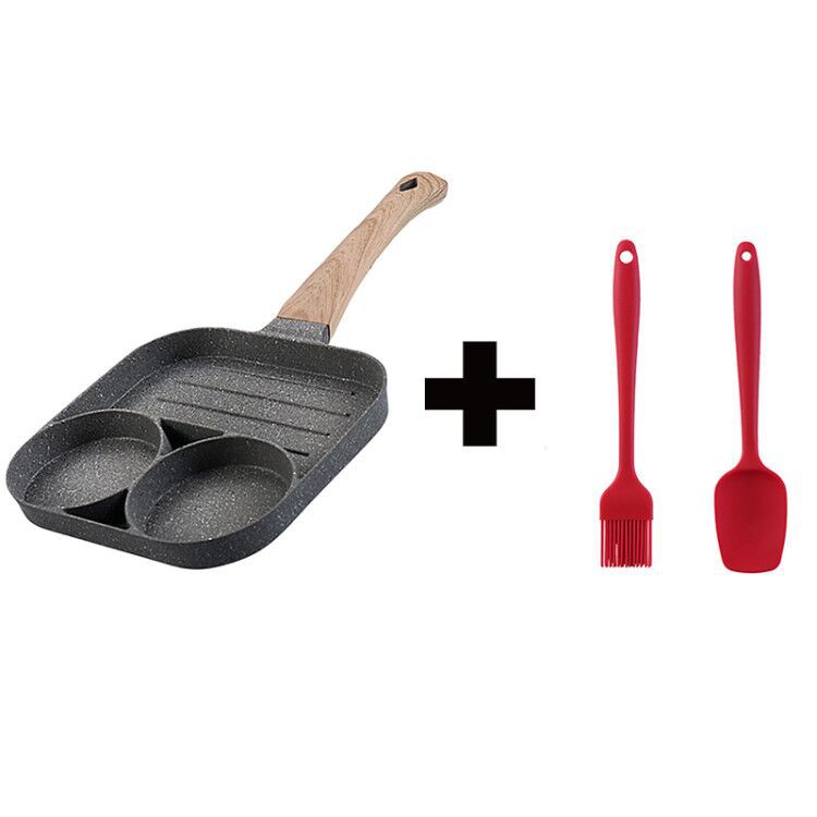 4-Section Nonstick Breakfast Pan – Egg Burger Pancake Pan