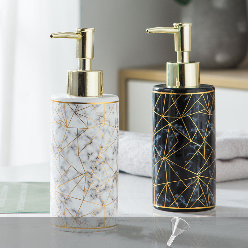Soap Dispenser Marble | Ceramic Set | Shampoo Lotion Bottle