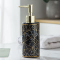 Seifenspender Marmor | Keramik Set | Shampoo Lotion Flasche