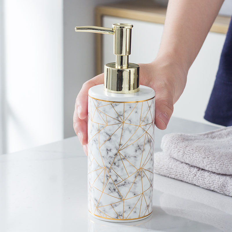 Soap Dispenser Marble | Ceramic Set | Shampoo Lotion Bottle