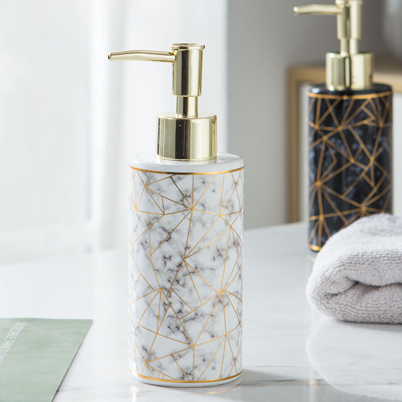 Soap Dispenser Marble | Ceramic Set | Shampoo Lotion Bottle