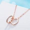 Elegant Double Ring Necklace with Zircon – Symbol of Eternal Love