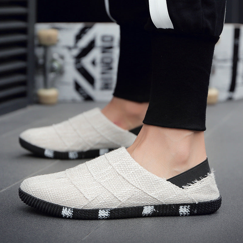 Men's Linen Sneakers | Lightweight Breathable Korean Style