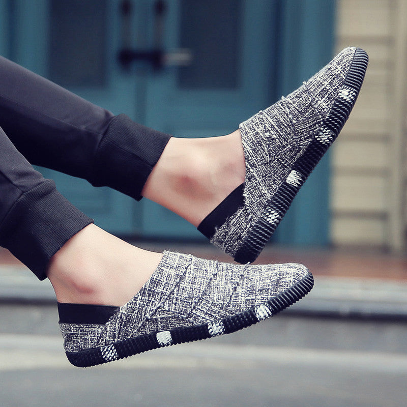 Men's Linen Sneakers | Lightweight Breathable Korean Style