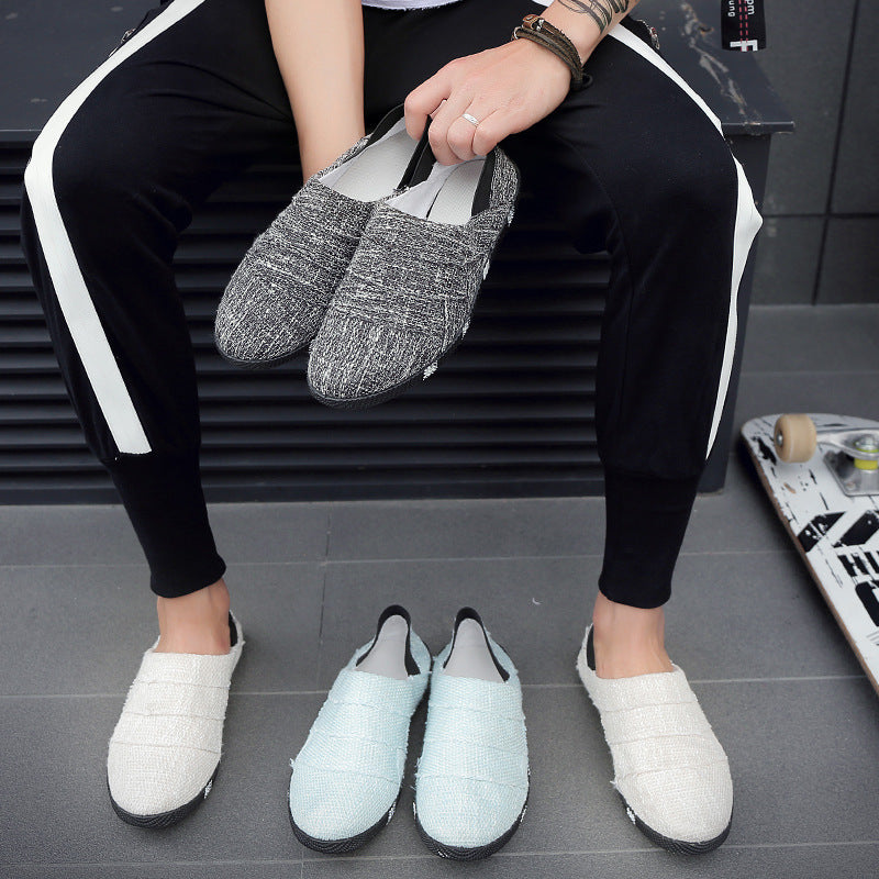 Men's Linen Sneakers | Lightweight Breathable Korean Style