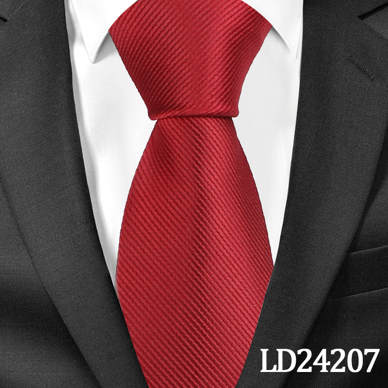 Men's Tie Set 6cm Striped Plain with Pin Elegant