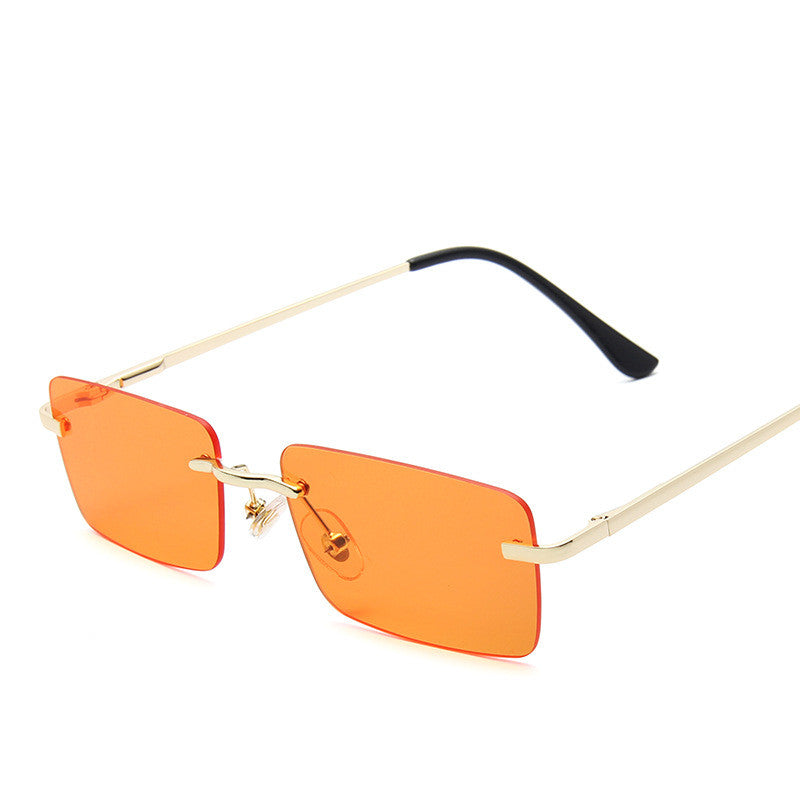Damen Randlose Sonnenbrille Eckig – Elegante Fashion Brille