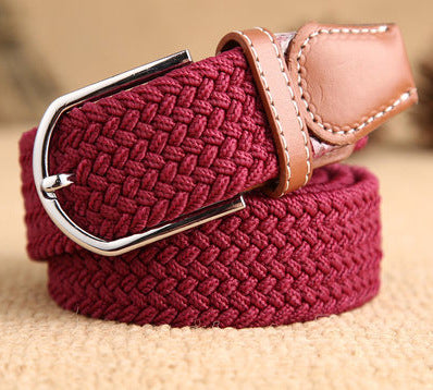Canvas Stretch Belt Unisex | Woven Adjustable Durable Everyday