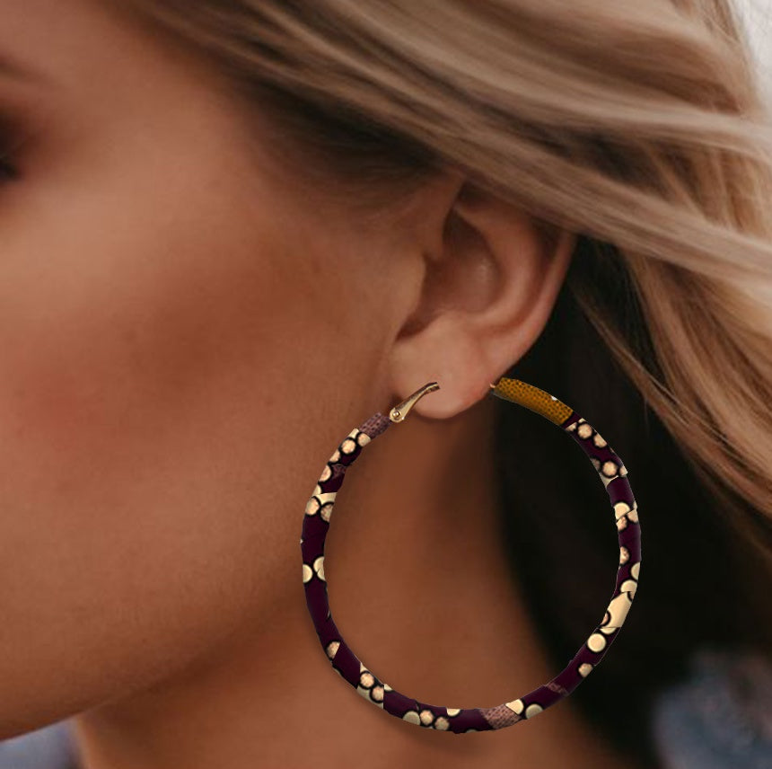 Ethno Print Ohrringe – Stilvolle Boho Statement Ohrhänger für Damen