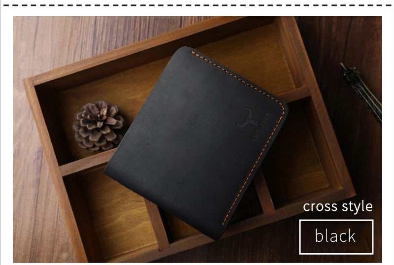 Men's Retro Wallet | Leather | Business Short Wallet