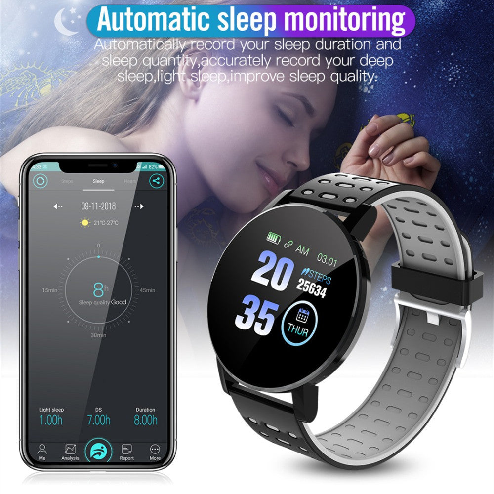 Bluetooth Smartwatch with Fitness Tracker | Heart Rate Sleep Monitor & Notifications