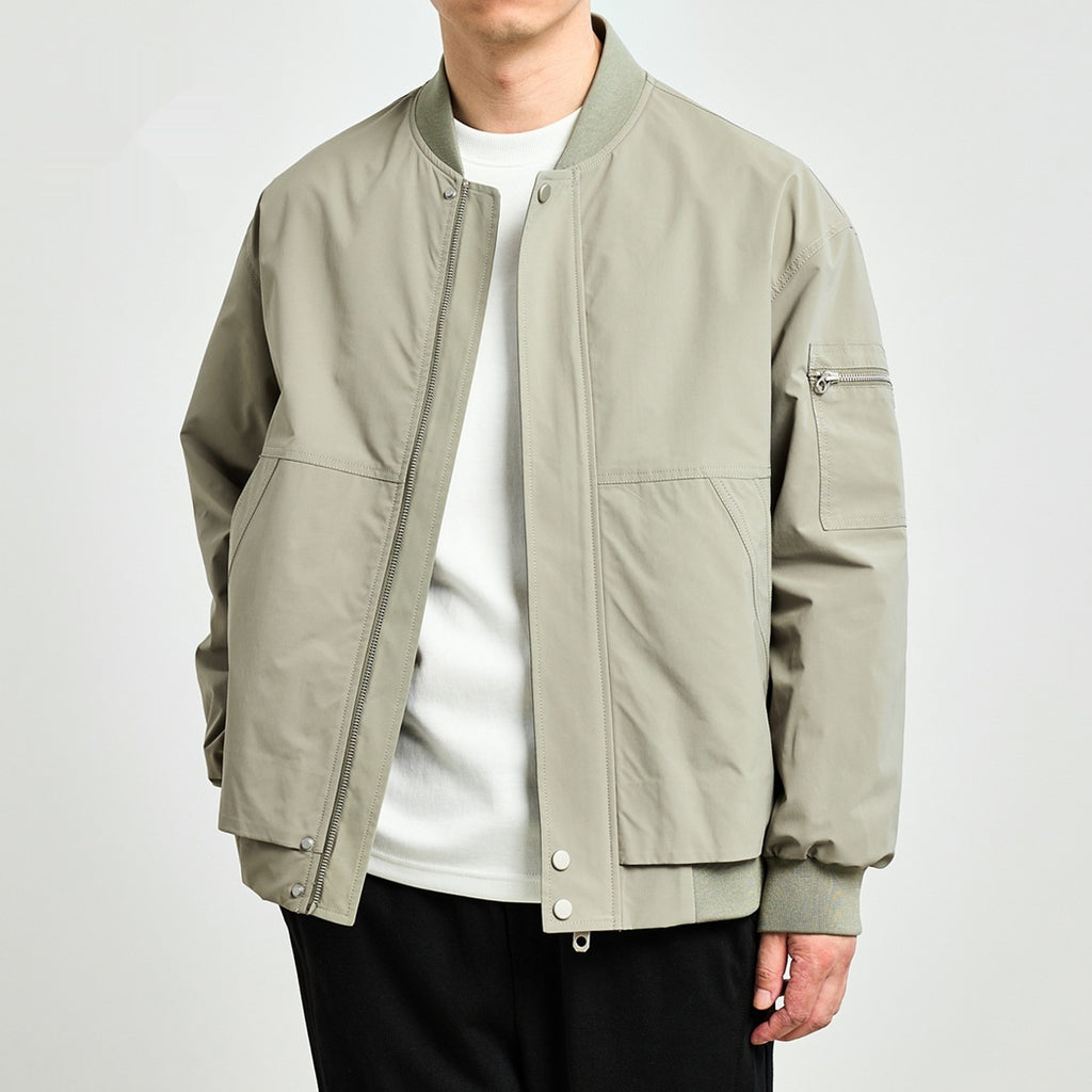 Men's Plain Spring Jacket – Fashionable Casual Transitional Jacket
