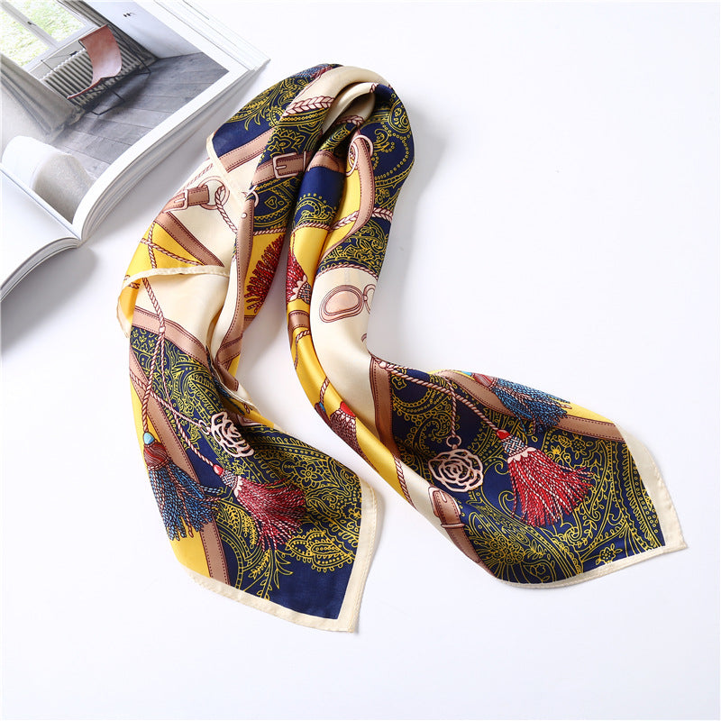 Damen Seidenschal elegant leicht dekorativ Mode Halstuch Stil