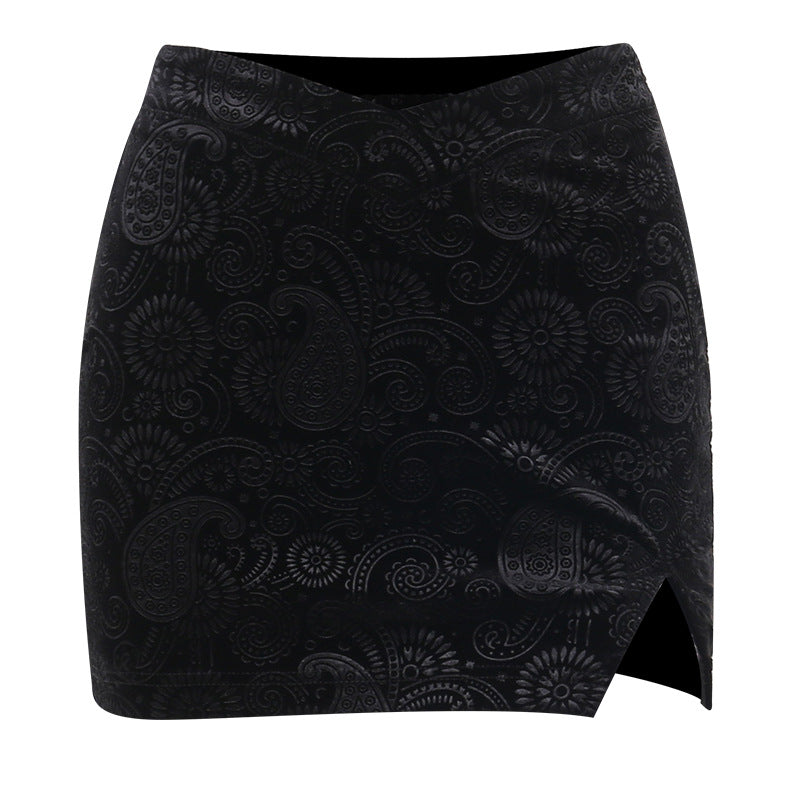 Sexy Schwarzer Damen Minirock | Sommer Rock mit Schlitz