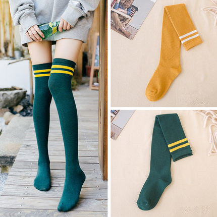 Women's Knee-High Cotton Socks | Korean Style Winter Socks