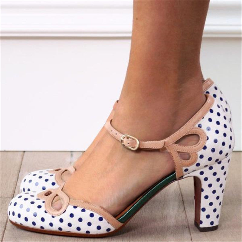 Women's Polka Dot Sandals | Elegant Dotted Summer Shoes