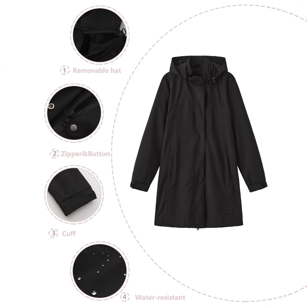 Damen Leichtmantel Elegant | Langarm Casual Übergangscoat
