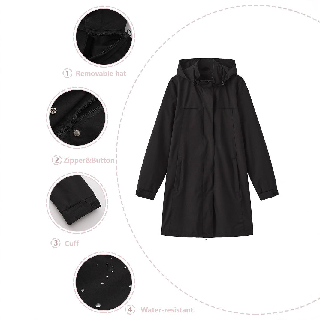 Damen Leichtmantel Elegant | Langarm Casual Übergangscoat