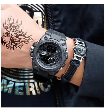 Herren Uhr Dual Time wasserdicht | Doppelanzeige modern