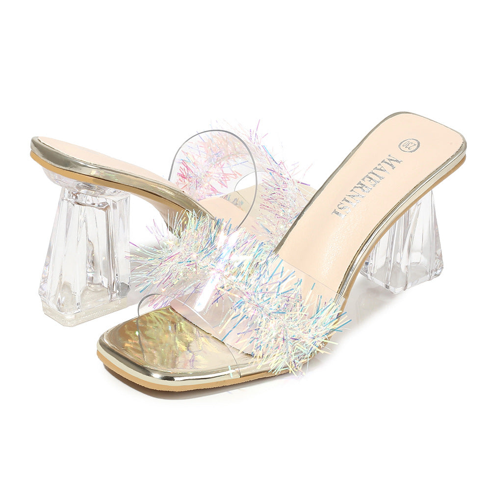 Women's Chunky Heel Sandals | Colorful Trendy Summer Shoes
