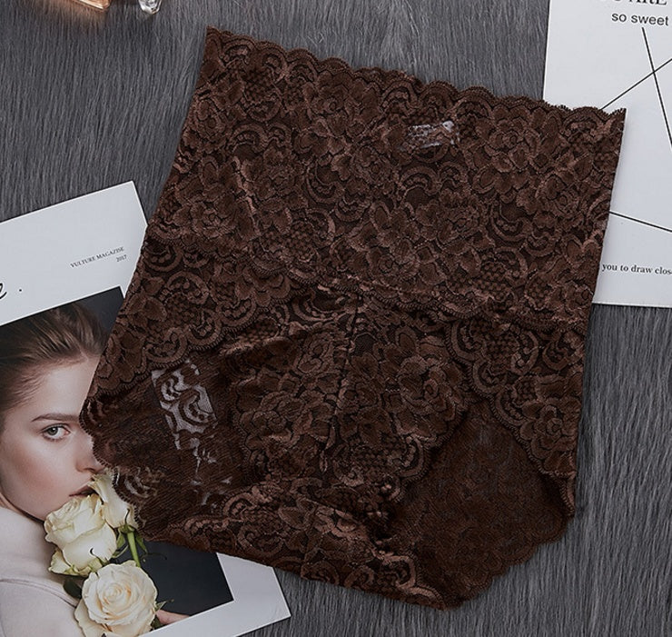 Women's High-Waist Lace Briefs | Seamless Comfort Underwear