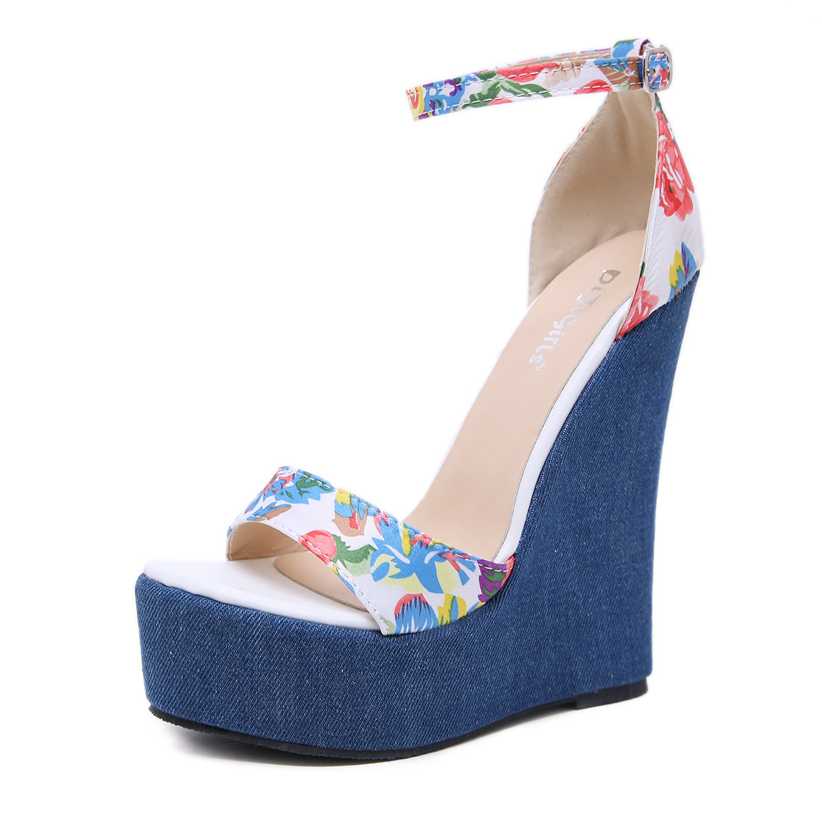 Women's Floral Print Wedge Sandals | Summer Platform Sandals