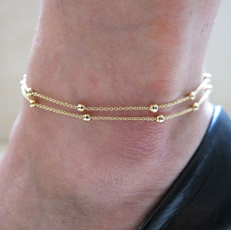 Trendige Mädchen Fußkette im europäischen Stil – Modernes Anklet für Sommer & Alltag