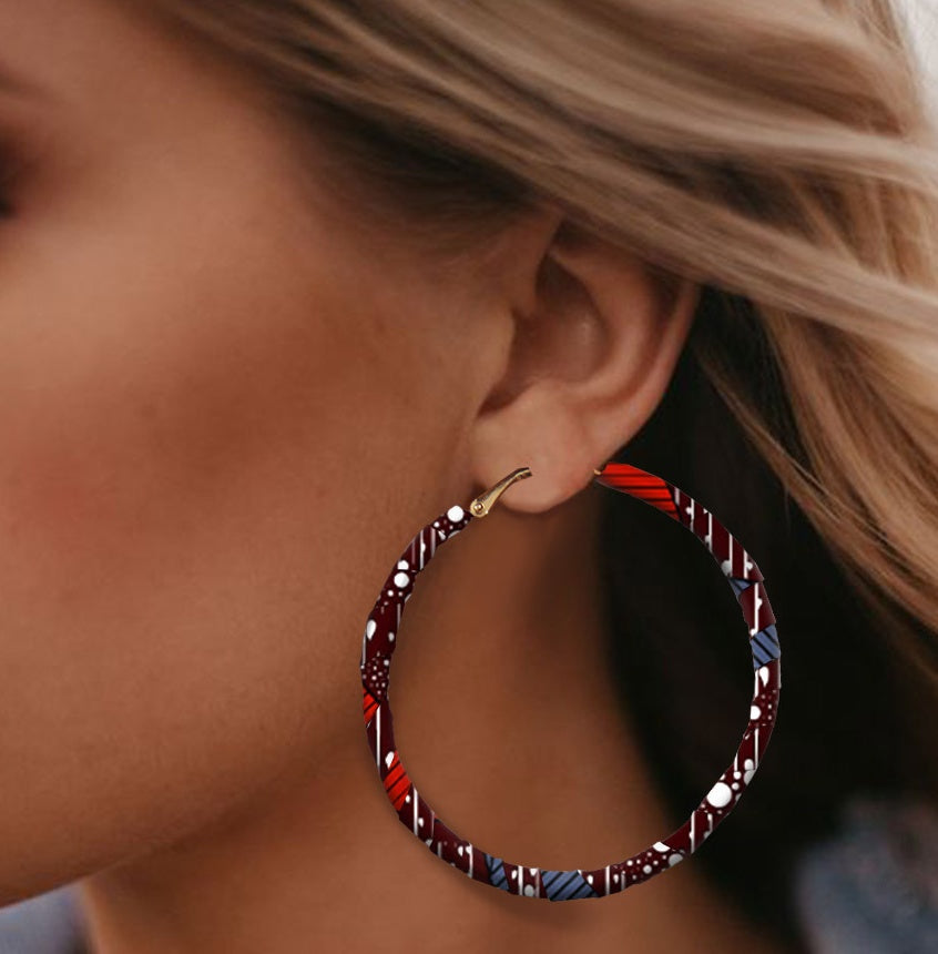Ethno Print Ohrringe – Stilvolle Boho Statement Ohrhänger für Damen