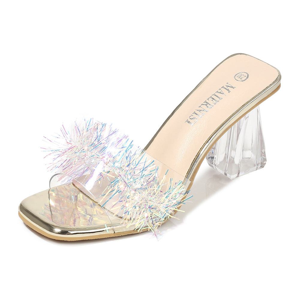 Women's Chunky Heel Sandals | Colorful Trendy Summer Shoes