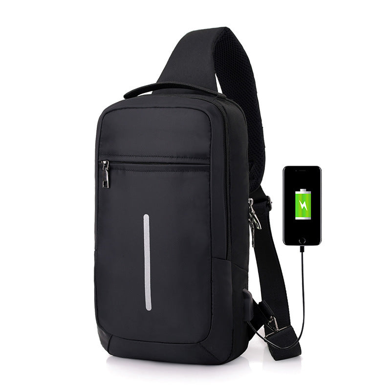 Anti-Theft Chest Bag with USB Charging Port | Secure & Modern Crossbody Sling Bag