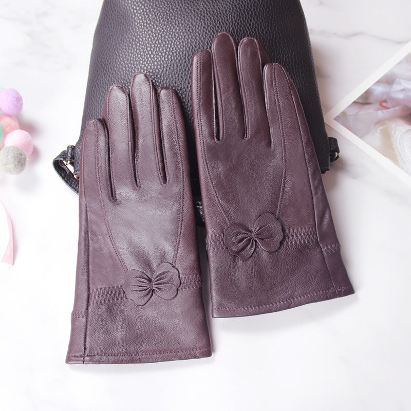 Damen Fingerlose Handschuhe mit Schmetterling – Korean Style