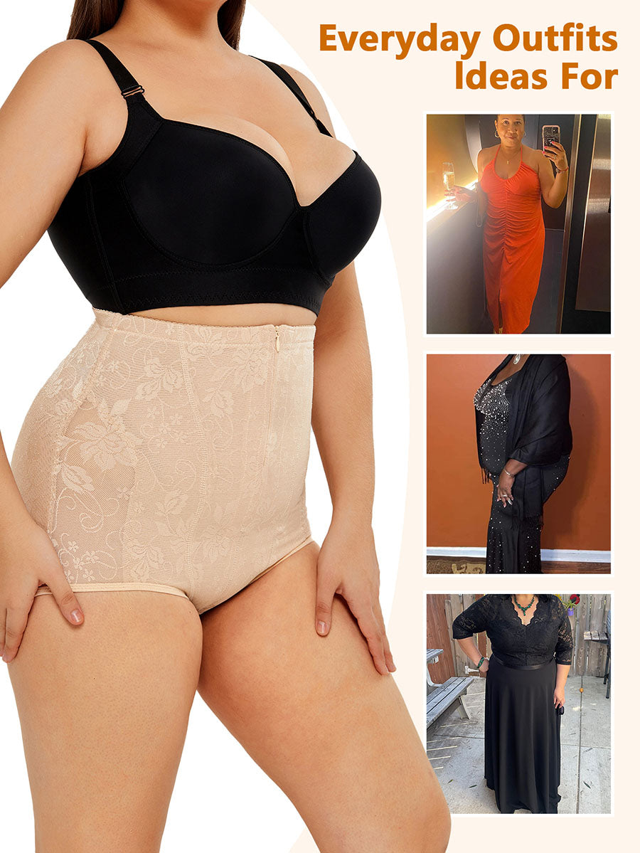 Tummy Control Shapewear for Women | Sexy High Waist Lace Briefs