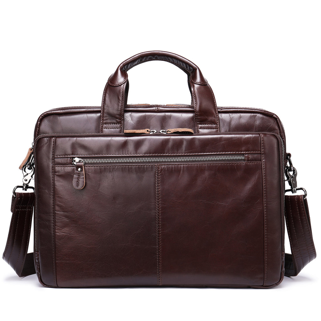 Men's Genuine Leather Briefcase Premium – Handbag Business Laptop Bag