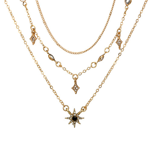 Layered Star Necklace - Handmade Women's Jewelry in a Modern Trend