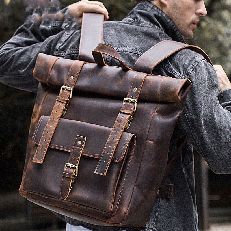 Leder Rucksack Herren | Vintage Crazy Horse Robust & Elegant