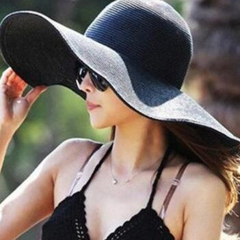 Women's Straw Hat with Large Brim – Round Crown Summer Hat DIY