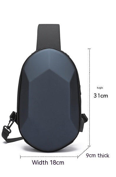 Men's Solid Crossbody Shoulder Bag | Minimalist Bag