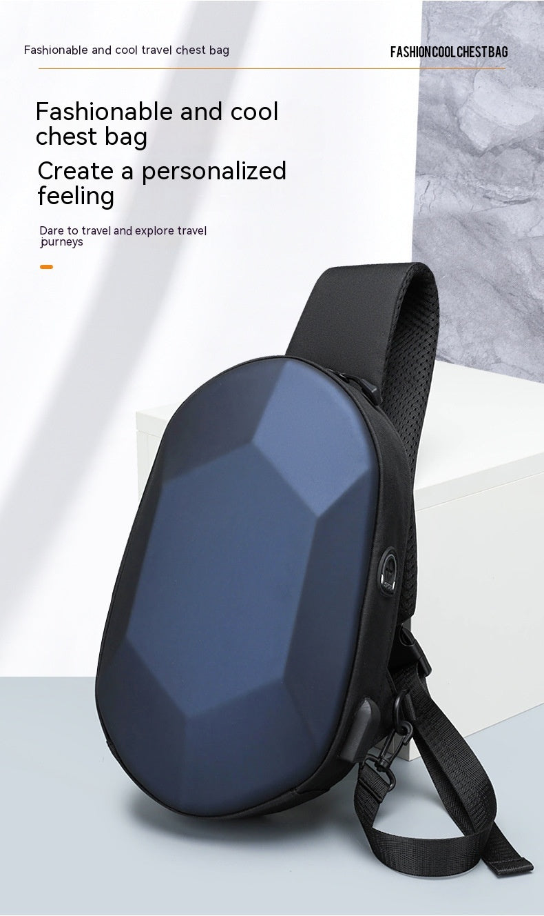 Men's Solid Crossbody Shoulder Bag | Minimalist Bag