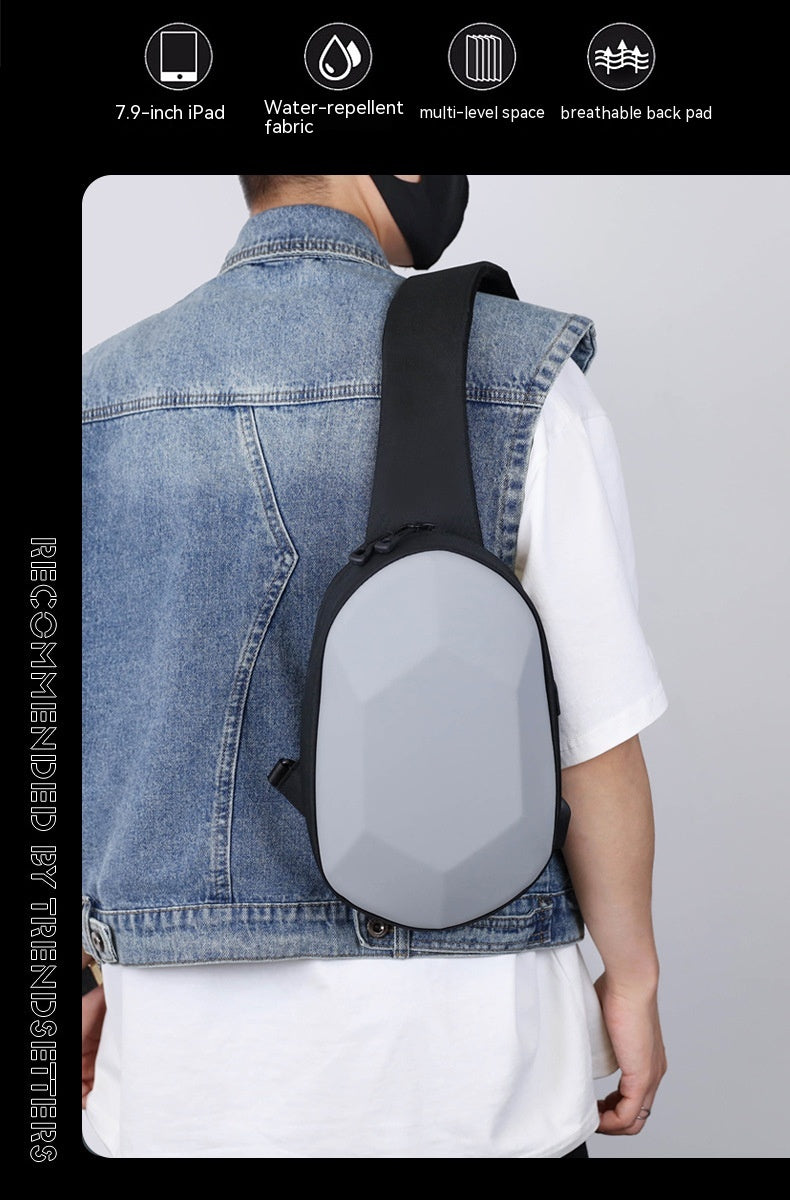 Men's Solid Crossbody Shoulder Bag | Minimalist Bag