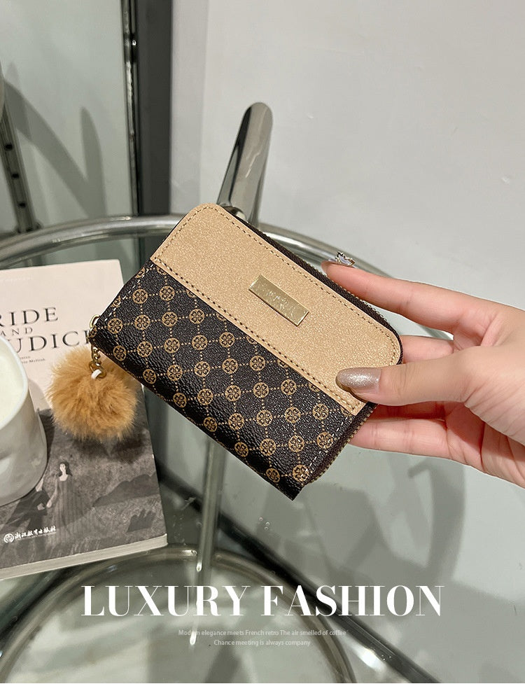 Women's Korean Wallet | Short Wallet with Color Contrast