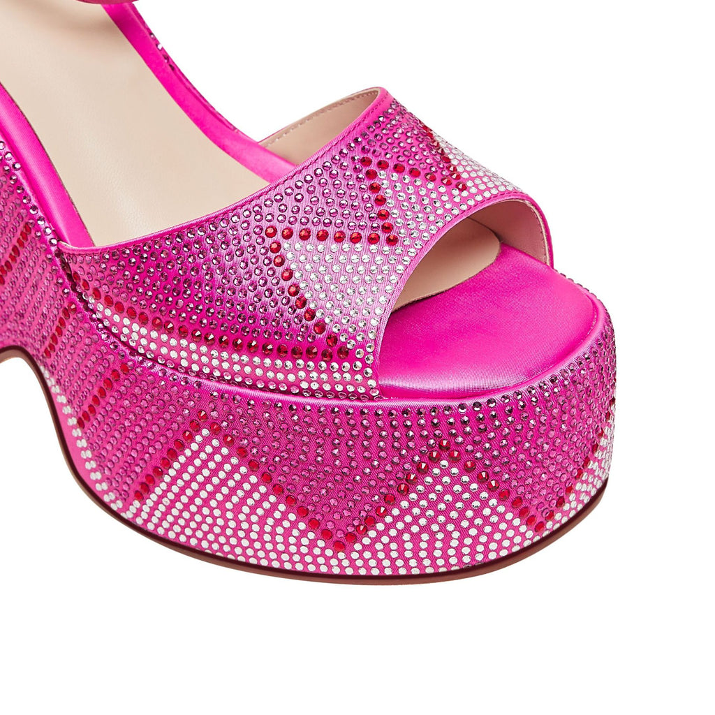 Women's Wedge Sandals Rhinestone | Platform Summer Sandals Luxury