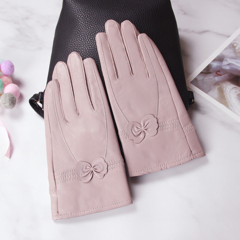Damen Fingerlose Handschuhe mit Schmetterling – Korean Style