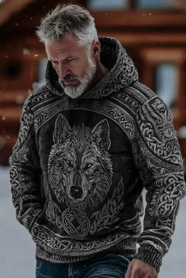 Men's Digital Print Sweatshirt – Loose Fit Casual Trendy Pullover