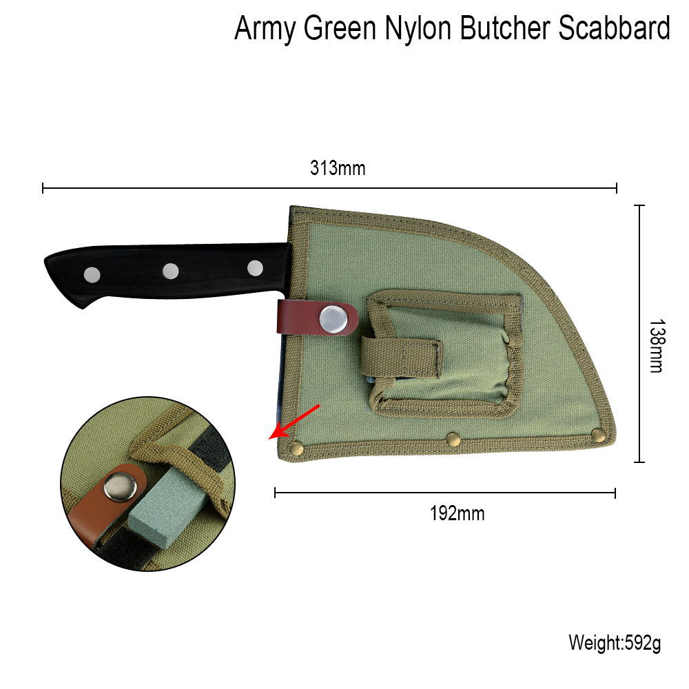 Professional Stainless Steel Cleaver | Sharp Butcher Knife Kitchen Knife