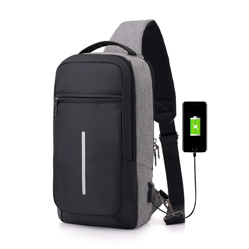 Anti-Theft Chest Bag with USB Charging Port | Secure & Modern Crossbody Sling Bag